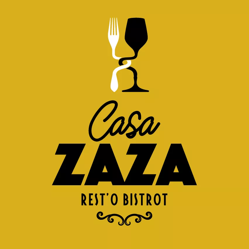 CASA ZAZA Logo Carré Jaune