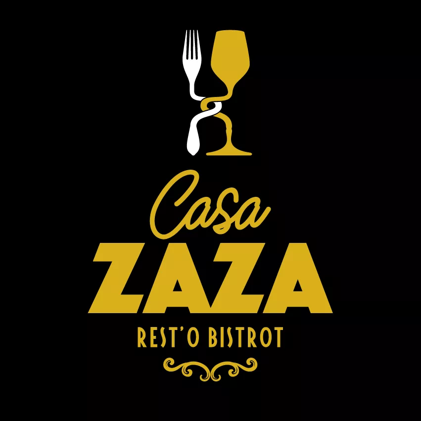 CASA ZAZA Logo Carré Noir