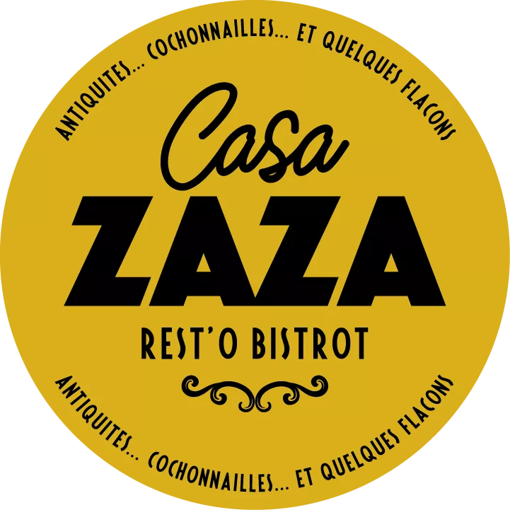 CASA ZAZA Logo Rond Jaune