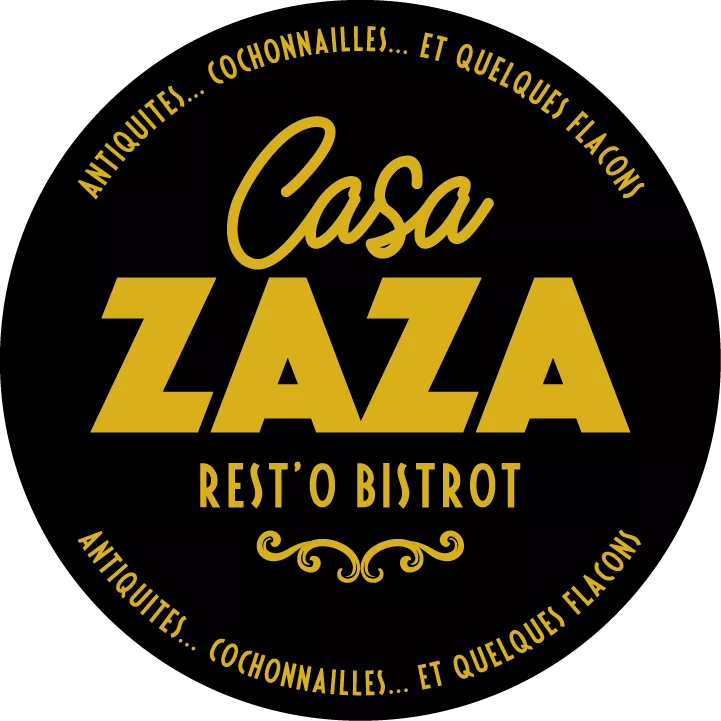 CASA ZAZA Logo Rond Noir