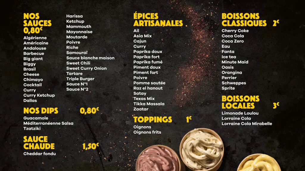 PAPA FRIES Menu V B